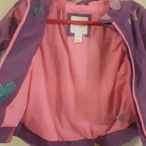 Cat & Jack 18M Purple & colorful heart polkaJacket - Picture 9 of 13